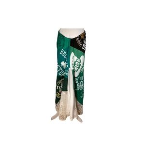 Upcycled T-Shirt Skirt w/ Linen - Boston Irish